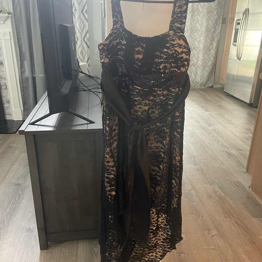 Black Lace Dress Overlay